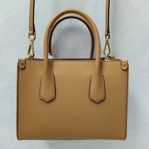 Michael Kors Maple Pinus Brown Leather Studded Top Handle Satchel Bag - NWT $358 - Picture 16 of 16